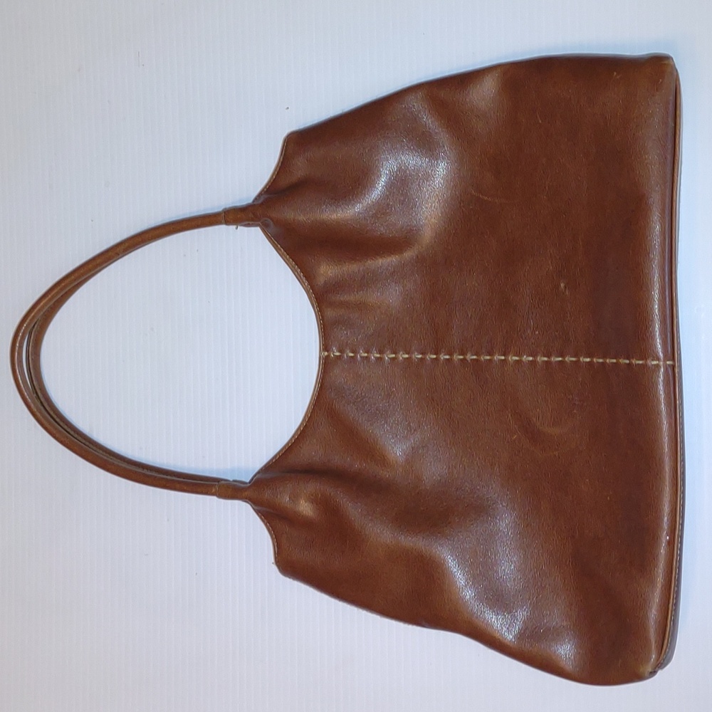 👜VINTAGE👜 LIZ CLAIBORNE ACCESSORIES Hobo Style Satchel in Brown - Picture 7 of 9